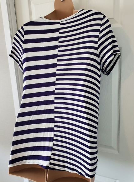 Cato Striped Short Sleeve Top - Picture 7 of 10